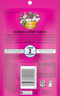 Temptations Classics Blissful Catnip Flavor Soft & Crunchy Cat Treats