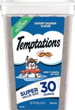 Temptations Classics Savory Salmon Flavor Soft & Crunchy Cat Treats
