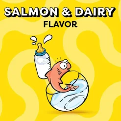 Temptations Salmon & Dairy Flavor Crunchy & Soft Kitten Treats, 3-oz