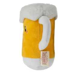 Territory Plush Beer with Squeaker Dog Toy