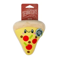 Territory Plush Pizza with Squeaker Dog Toy