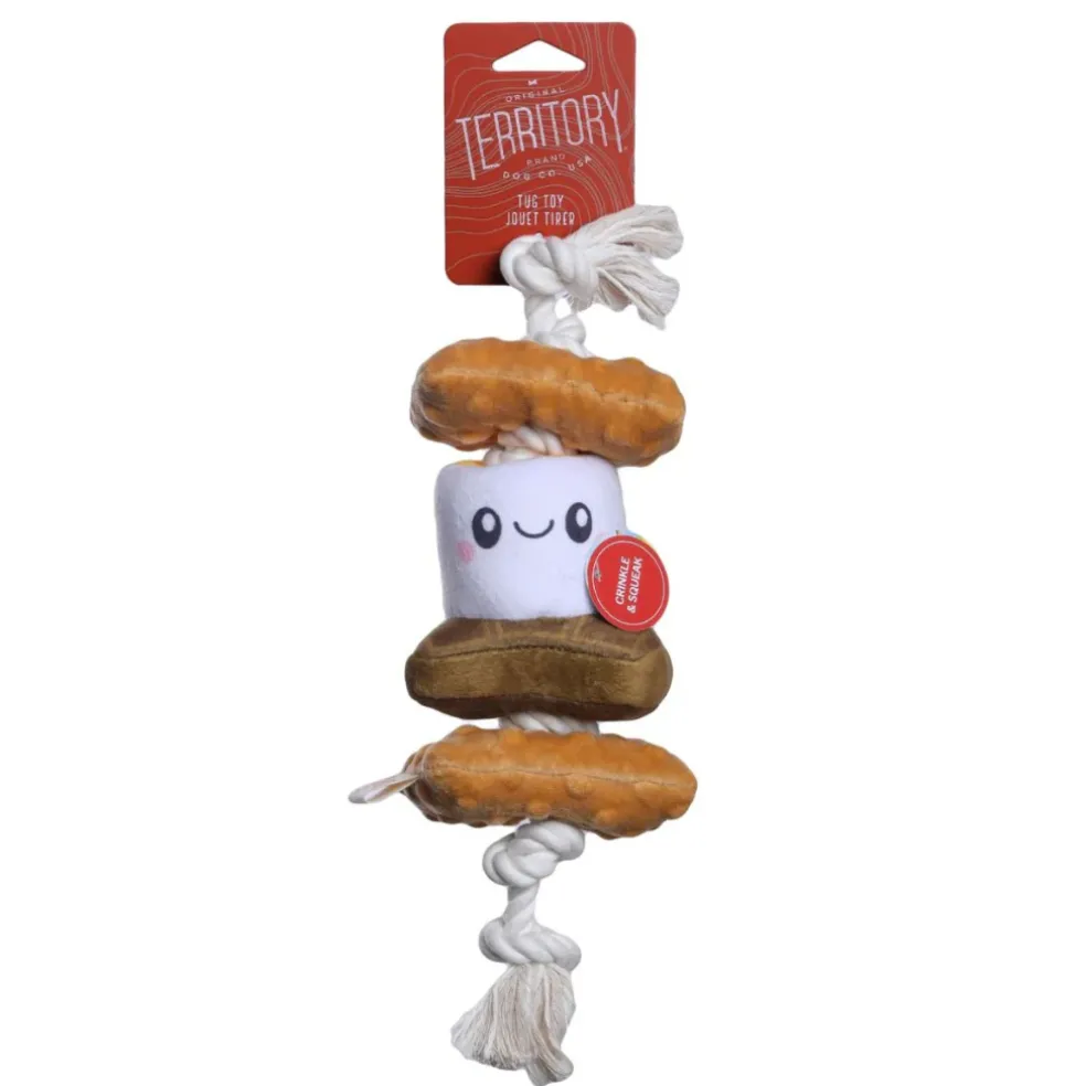 Territory S'mores Squeaker Tug Toy for Dogs