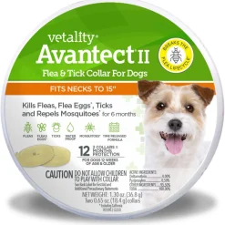 TevraPet Vetality Avantect II Flea & Tick Collar, 2 count