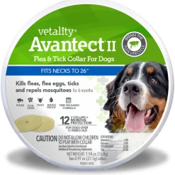 TevraPet Vetality Avantect II Flea & Tick Collar, 2 count
