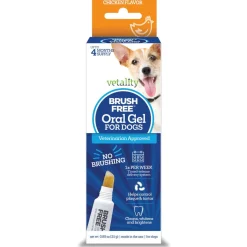 TevraPet Vetality Brush Free Oral Gel for Dogs, Chicken Flavor, 25g