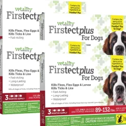 TevraPet Vetality Firstect Plus Flea & Tick Treatment for Dogs, 89-132 lbs