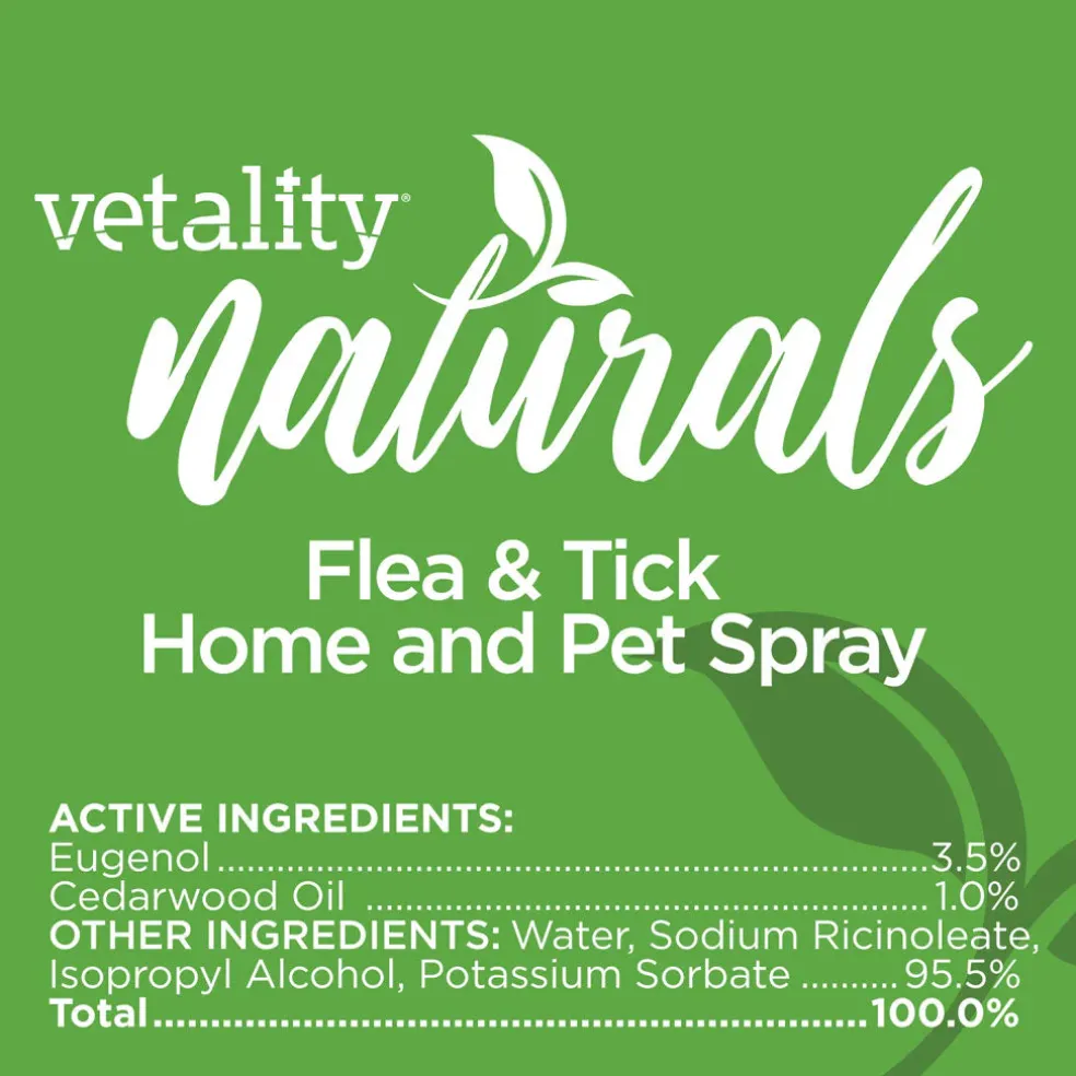 TevraPet Vetality Flea & Tick Home & Pet Spray, 32-oz