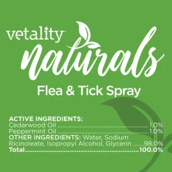 TevraPet Vetality Flea & Tick Spray for Dogs & Puppies, 8-oz