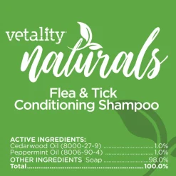 TevraPet Vetality Naturals Flea & Tick Conditioning Shampoo for Cats, 8-oz