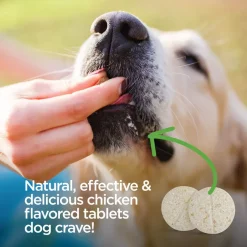 TevraPet Vetality Naturals Oral Flea & Tick Chews for Dogs, Chicken Flavor, 120 count