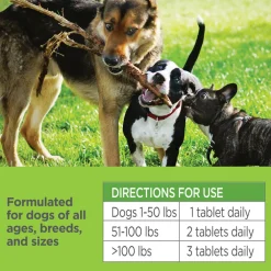 TevraPet Vetality Naturals Oral Flea & Tick Chews for Dogs, Chicken Flavor, 120 count