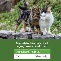 TevraPet Vetality Naturals Oral Flea & Tick Chews for Cats, Chicken Flavor, 120 count