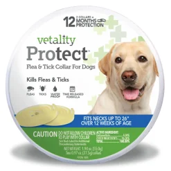 TevraPet Vetality Protect Flea and Tick Collar for Dogs & Puppies
