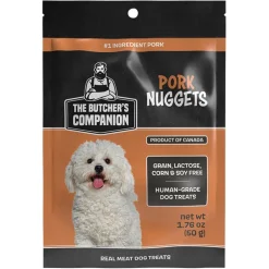 The Butcher's Companion Pork Nuggets Dog Treats, 1.76-oz