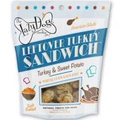 The Lazy Dog Cookie Co. Leftover Turkey Sandwich Turkey & Sweet Potato Treats For Dogs (5 oz)