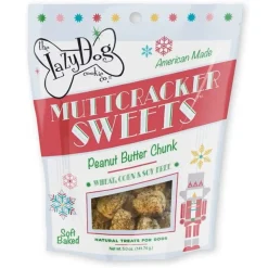 The Lazy Dog Cookie Co. Muttcracker Sweets Peanut Butter Chunk Soft-Baked Treats For Dogs (5 oz)