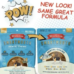 The Missing Link Smartmouth Dental Chews For Small & Medium Dogs