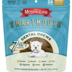 The Missing Link Smartmouth Dental Chews For Petite & Extra Small Dogs (28 count)