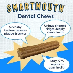 The Missing Link Smartmouth Dental Chews For Petite & Extra Small Dogs (28 count)