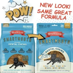 The Missing Link Smartmouth Dental Chews For Large & Extra Large Dogs (28 count)