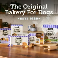 Three Dog Bakery Birthday Confetti Lick’n Crunch Golden Vanilla & Birthday Cake Cookie Treats for Dogs
