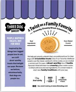 Three Dog Bakery Lick'n Crunch Vanilla & Vanilla Flavors Dog Treats, 13-oz