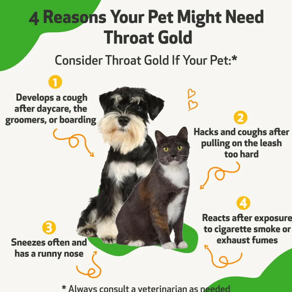 Throat Gold -Soothes Throat Irritation in Cats (4 oz)