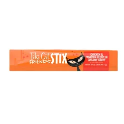 Tiki Cat Friends Stix Chicken & Pumpkin Recipe in Creamy Gravy Lickable Cat Treats (0.4 oz x 4 servings)