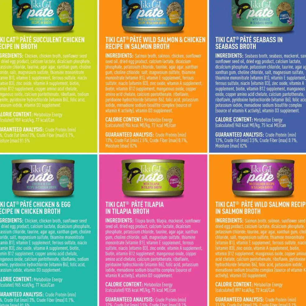 Tiki Cat Luau Pate Grain-Free Wet Food for Cats -Variety Pack (2.8 oz x 12 cans)