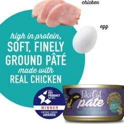 Tiki Cat Luau Pâté Chicken and Egg Recipe in Chicken Broth Wet Canned Food For Cats (2.8 oz x 12 cans)