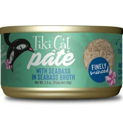 Tiki Cat Luau Seabass Pate Grain-Free Wet Food For Cats (2.8 oz x 12 cans)