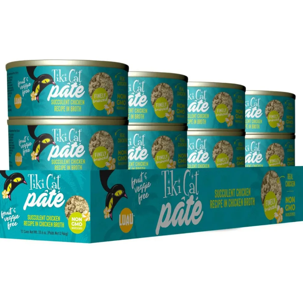Tiki Cat Luau Succulent Chicken Pate Grain-Free Wet Food for Cats (2.8 oz x 12 cans)