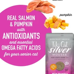 Tiki Cat Senior Salmon Velvet Mousse Grain-Free Wet Food For Senior Cats (2.8 oz x 12 pouches)
