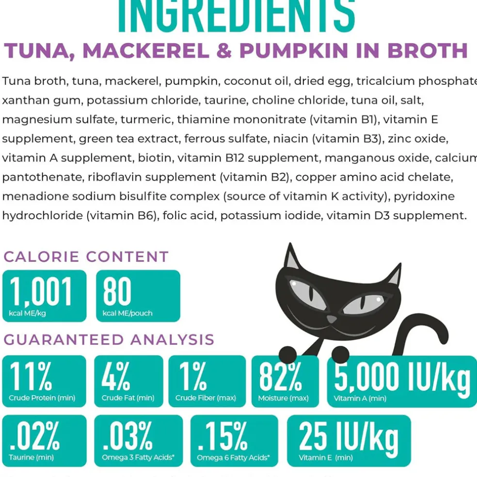 Tiki Cat Silver Mousse Tuna, Mackerel & Pumpkin Grain-Free Pate in Broth Wet Cat Food, 2.8-oz pouch, case of 12