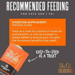 Tiki Cat Solutions Supplement Digestion Chicken & Egg Recipe in Broth for Cats (0.28 oz x 20 sachets)