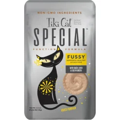 Tiki Cat Special Mousse Fussy Duck & Egg Wet Food For Cats (2.4 oz x 12 pouches)