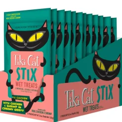 Tiki Cat Stix Chicken & Shrimp in Creamy Gravy Grain-Free Wet Treats For Cats (0.5 oz x 6 tubes)