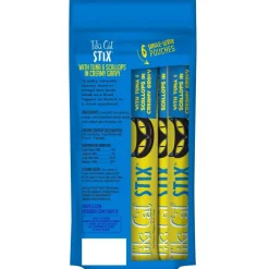 Tiki Cat Stix Tuna & Scallops in Creamy Gravy Grain-Free Wet Treat For Cat (0.5 oz x 6 tubes)