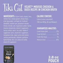Tiki Cat Velvet Mousse Duck (2.8 oz x 12 pouches)