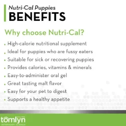 Tomlyn Nutri-Cal Gel Malt Flavored High Calorie Nutritional Supplement for Puppies (4.25 oz)