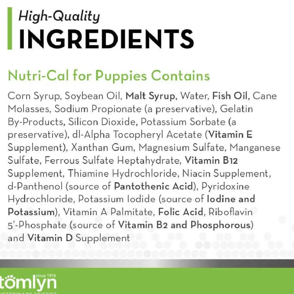 Tomlyn Nutri-Cal Gel Malt Flavored High Calorie Nutritional Supplement for Puppies (4.25 oz)
