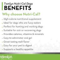 Tomlyn Nutri-Cal Gel Malt Flavored High Calorie Nutritional Supplement for Dogs (4.25 oz)