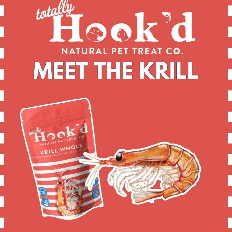 Totally Hook'd Freeze-Dried Whole Krill Dog & Cat Treats (1 oz)