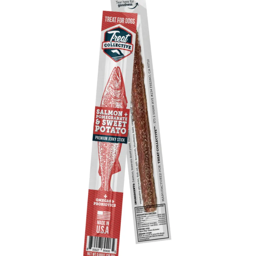 Treat Collective Salmon + Pomegranate & Sweet Potato Dog Jerky Sticks (16 pack)