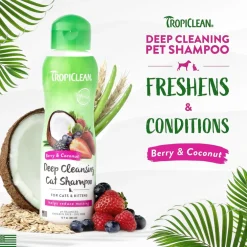 TropiClean Berry & Coconut Deep Cleansing Shampoo for Cats & Kittens (12oz)