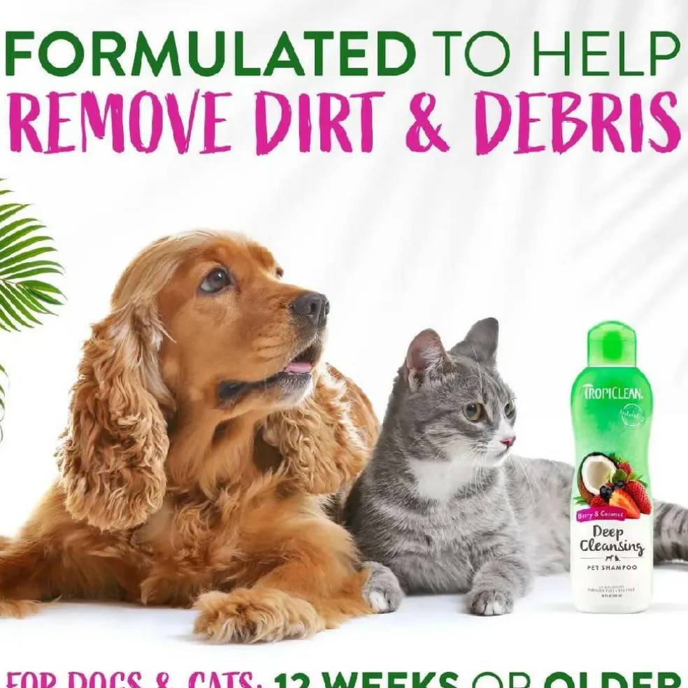 Tropiclean Coconut & Berry Deep Cleansing Shampoo For Pets