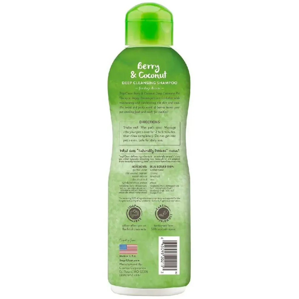 Tropiclean Coconut & Berry Deep Cleansing Shampoo For Pets