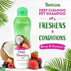 Tropiclean Coconut & Berry Deep Cleansing Shampoo For Pets