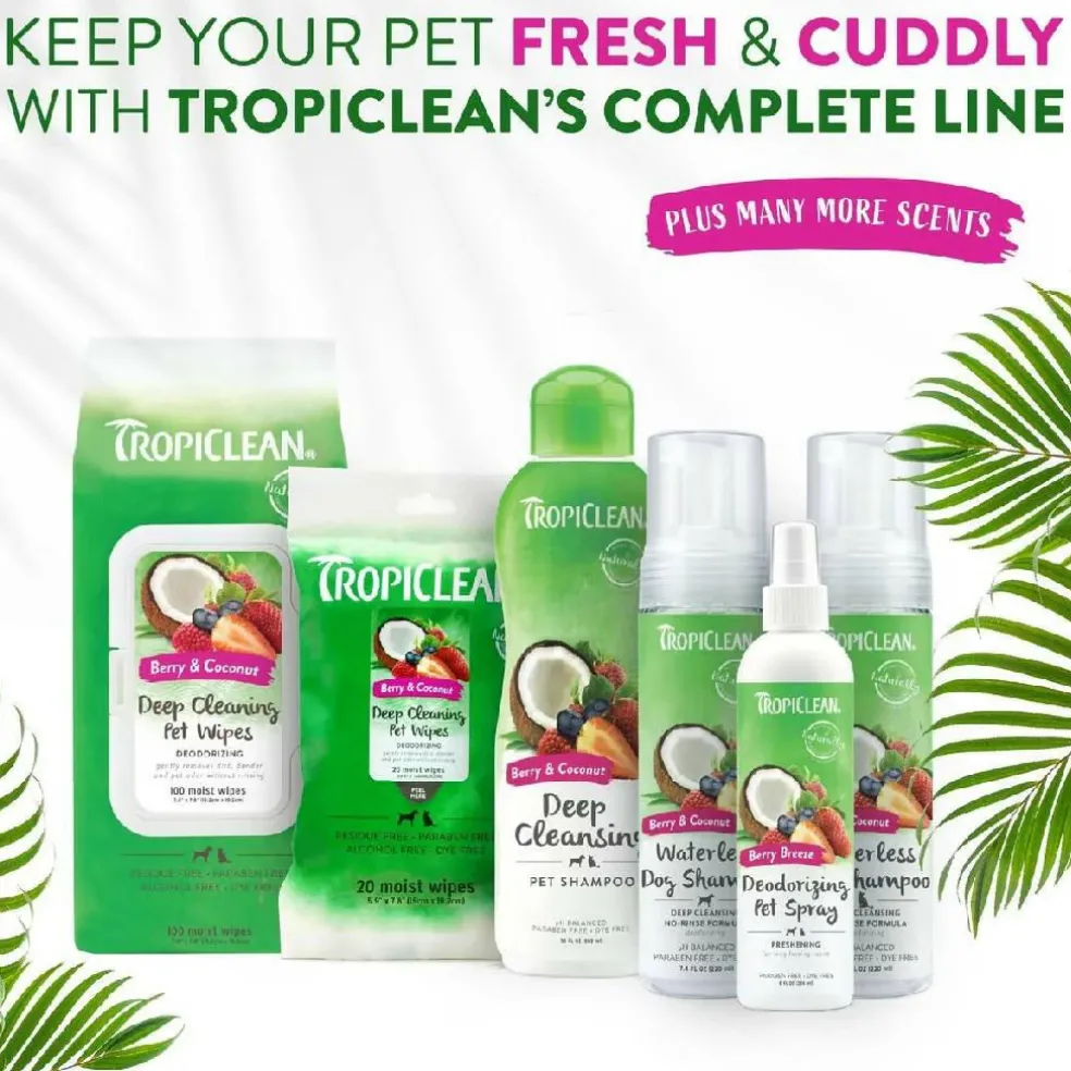 Tropiclean Coconut & Berry Deep Cleansing Shampoo For Pets