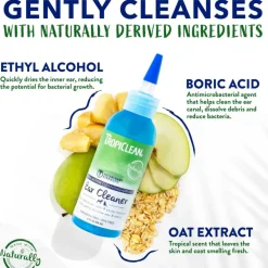 TropiClean Dual Action Ear Cleaner for Pets (4oz)